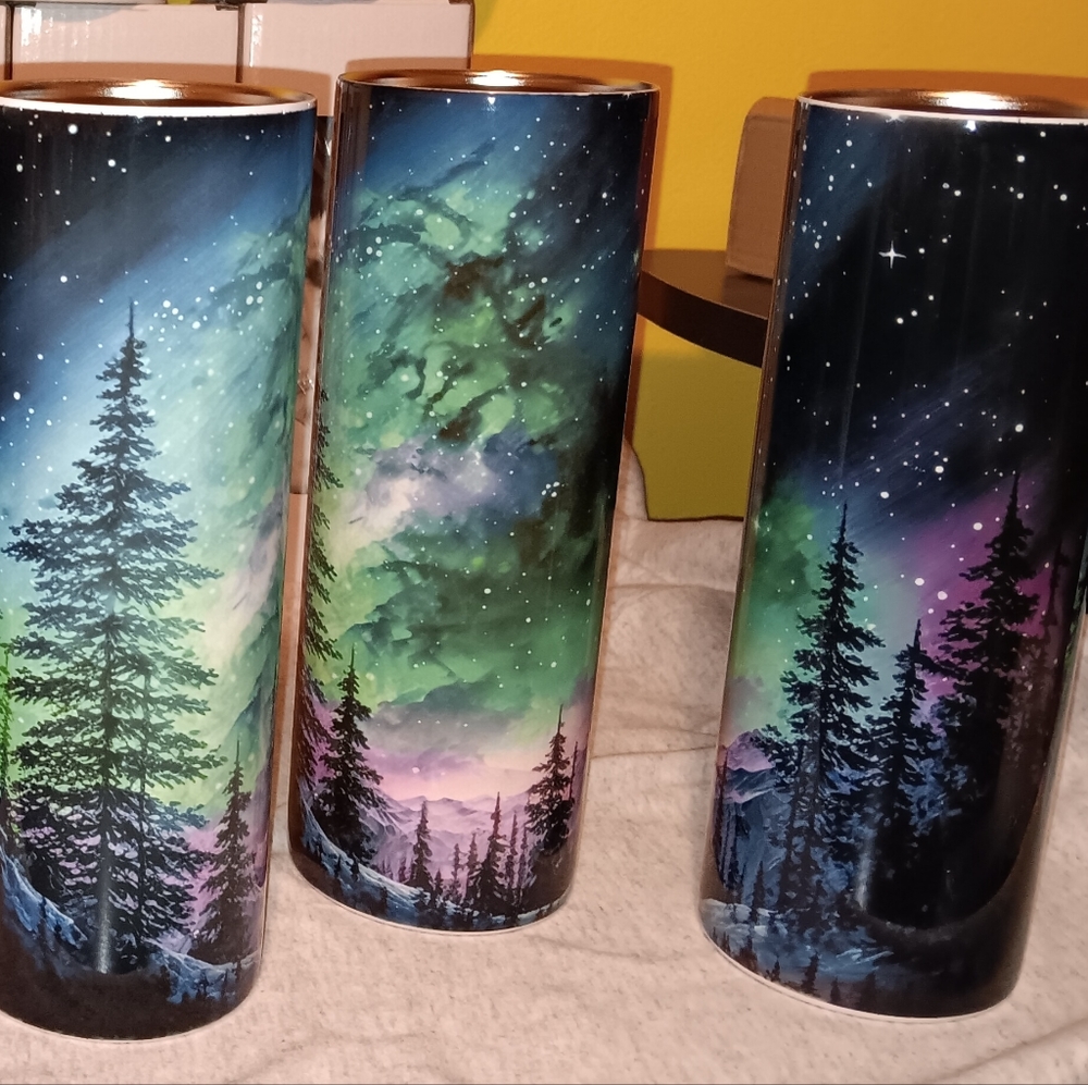 Northern lights sublimation tumbler